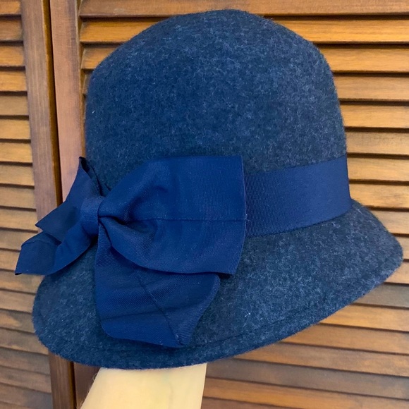 LAST CHANCE GIOVANNIO NEW YORK 100% wool hat navy - Picture 1 of 12